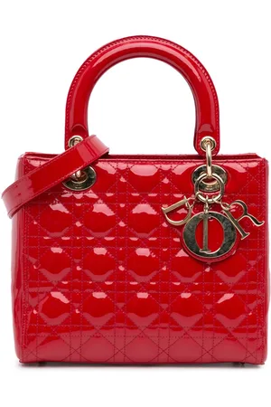 Dior 2008 Medium Patent Cannage Lady Dior satchel