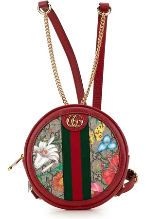 Gucci 2001 GG Supreme Flora Ophidia Round backpack