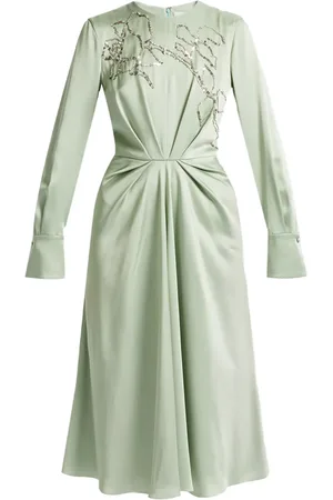 Erdem Long-sleeve draped midi dress