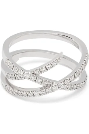 GOLD 18K white gold Loulou diamond intertwined ring