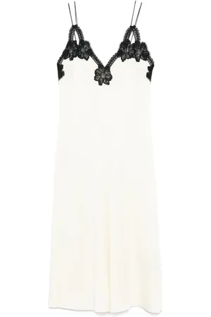 Jil Sander Lace-trimmed midi dress