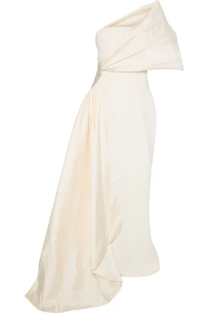 JEAN-LOUIS SABAJI Asymmetric crepe maxi dress