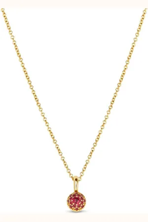Dinny Hall 9K yellow Bon Bon ruby necklace