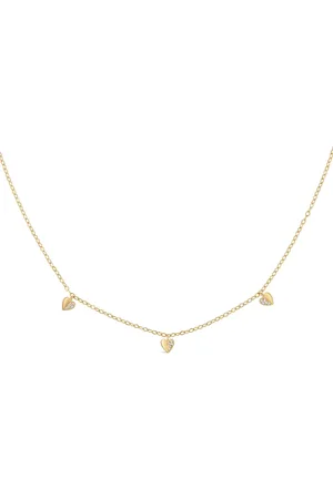 Dinny Hall 9K yellow Folded Heart diamond necklace