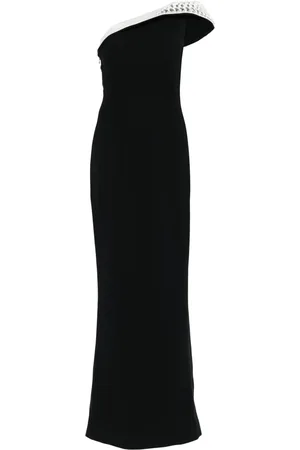 JEAN-LOUIS SABAJI Crystal-embellished crepe dress