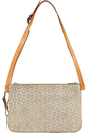 Céline 2000 C Macadam Suede Double Zip crossbody bag