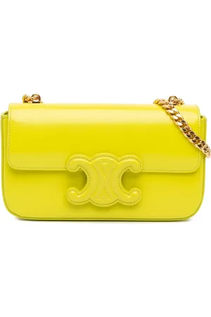 Céline 2022 Triomphe Calfskin Cuir Chain shoulder bag