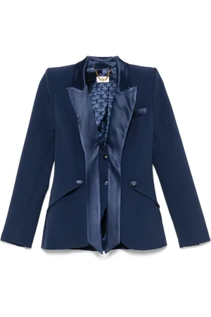 Elisabetta Franchi Satin-lapels crepe blazer