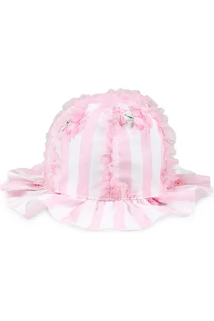 MONNALISA Striped satin bucket hat