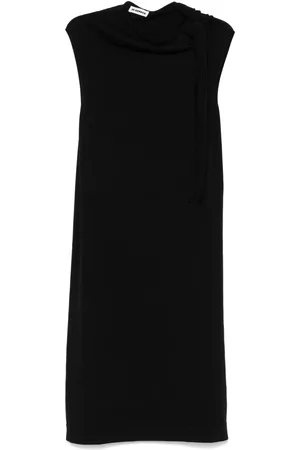 Jil Sander Fine knit draped-detailed midi dress
