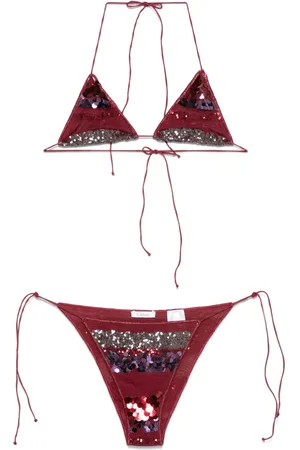 Oseree Sequins stripe microkini