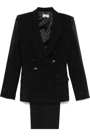 Elisabetta Franchi Double-breasted crepe suit