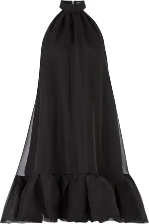 Nina Ricci Peplum-hem halterneck mini dress