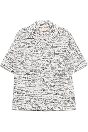 Marni Pencil logo-print shirt