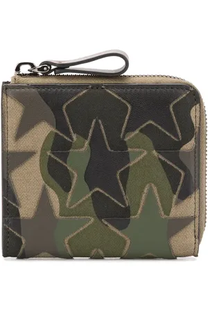 VALENTINO GARAVANI Camouflage star patch wallet