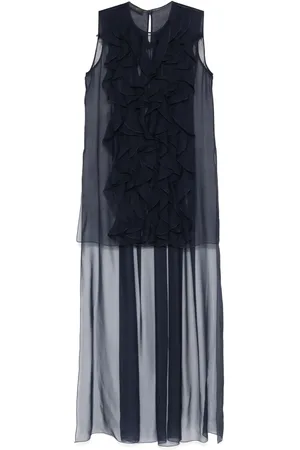Alberta Ferretti Ruched chiffon blouse