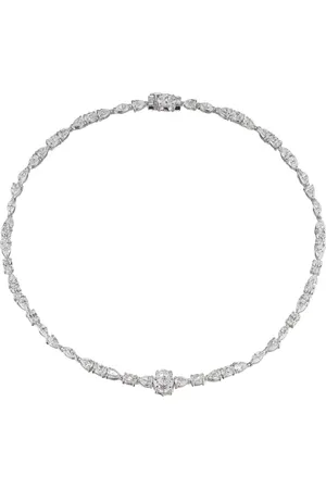 Anabela Chan 18kt white gold Spectra diamond necklace