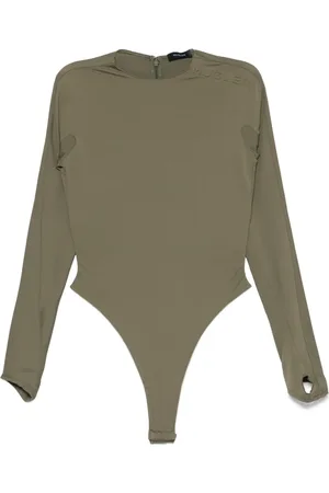 MUGLER Logo-embossed bodysuit