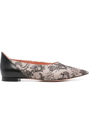 Rochas Lace-appliqu?? ballerinas