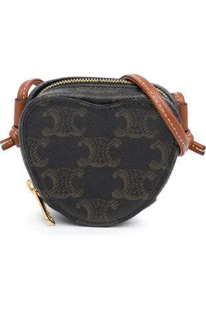 Céline 2021 Micro Triomphe Coated Canvas Heart crossbody bag