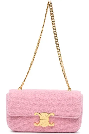 Céline 2022 Tweed Triomphe Claude Chain shoulder bag