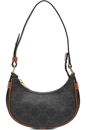 Céline 2022 Mini Triomphe Coated Canvas Ava shoulder bag