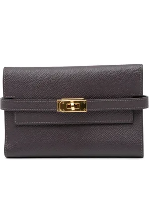 Hermès 2019 Medium Epsom Verso Kelly Wallet long wallets