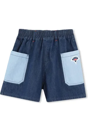 Kenzo Logo-embroidered denim shorts