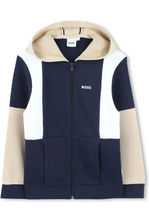 HUGO BOSS Panelled hooded sweatshirt
