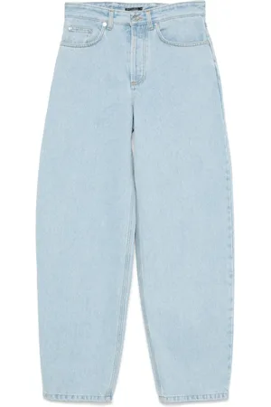 MUGLER Lace-up wide leg jeans