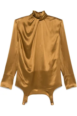 Saint Laurent Satin garter blouse