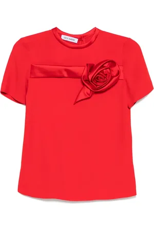 DICE KAYEK Rose embroidered t-shirt