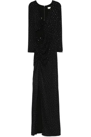 NISSA Crystal-embellished maxi dress
