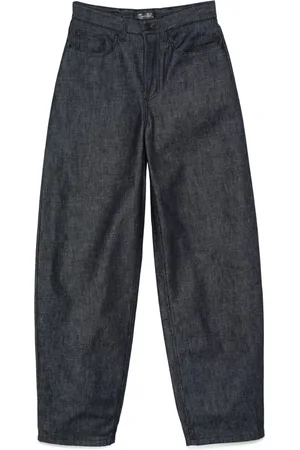 MUGLER Lace-up wide leg jeans