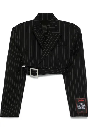 Jean Paul Gaultier Pinstriped cropped blazer
