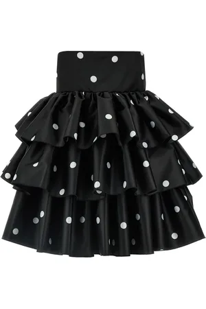 ROTATE Satin ruffled dress