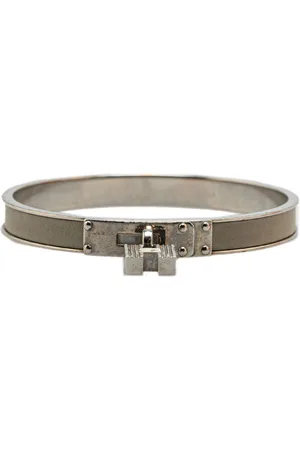 Hermès 2000 Leather Kelly Cadena Lock Bangle costume bracelet