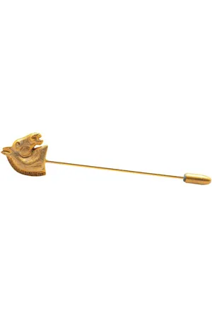 Hermès 21st Century Plated Large Cheval Pin costume brooch