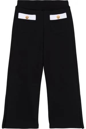 Balmain Two-tone cotton trousers