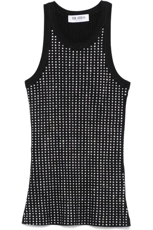 The Attico Crystal-embellished tank top