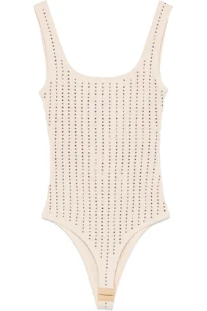 The Attico Crystal-embellished bodysuit