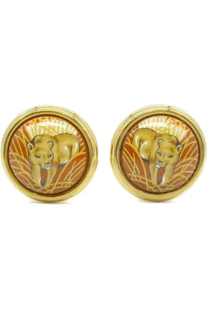 Hermès 2000s Cloisonn?? clip-on earrings