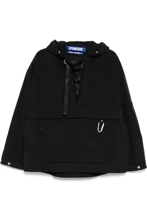 Spoonyard Lace-up hooded jacket