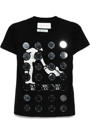 Conner Ives The Reconstituted Mirror Disc embroidery T-shirt