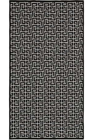 Balmain PB Labyrinth-print beach towel