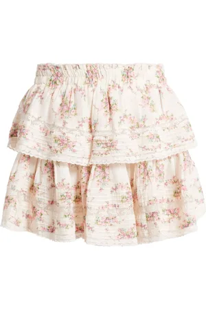 LOVESHACKFANCY Floral-print mini skirt