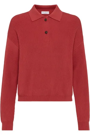 Brunello Cucinelli Ribbed polo top