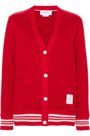 Thom Browne Stripe-trim cotton cardigan