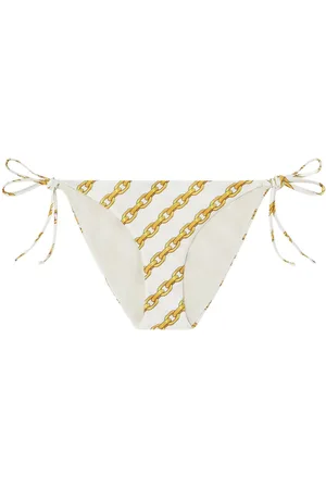 VERSACE Chain-print bikini bottoms