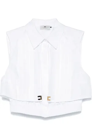 Elisabetta Franchi Cape-insert cropped shirt